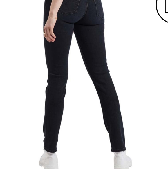 Levi's black 712 slim fit straight jeans - Picture 8 of 10